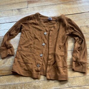 Brown Button-Up Toddler Cardigan